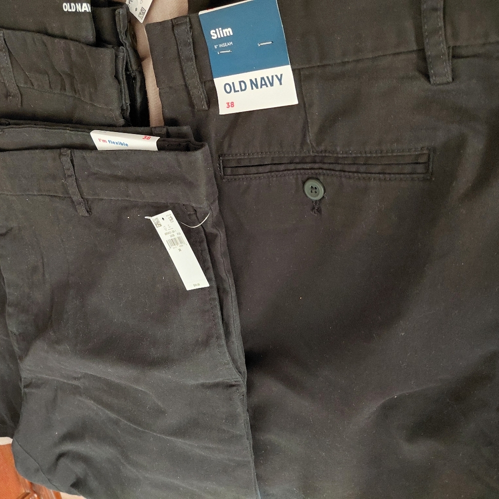 Old Navy Black Uniform/regular Shorts, Sz 38 Slim $13 each NWT  TXppu or SHIPPIN